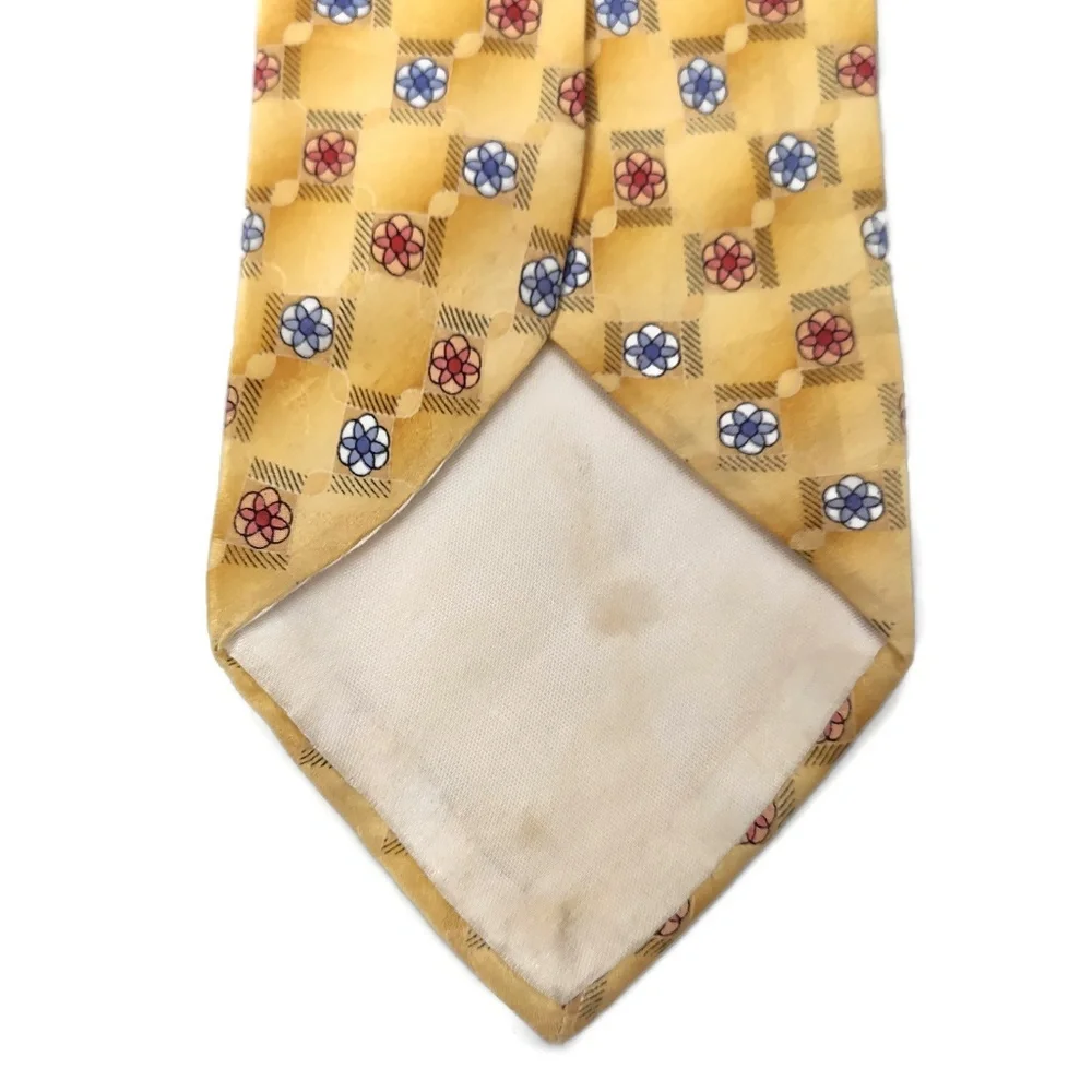 Arrow Mens Necktie Tie Yellow Red Blue‎ Accents Geometric 61